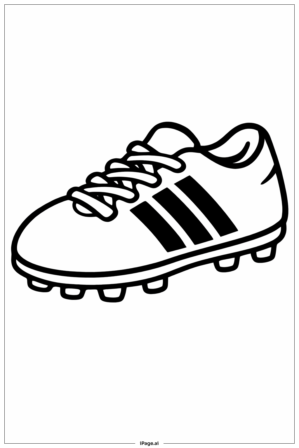  足球鞋特寫著色頁 