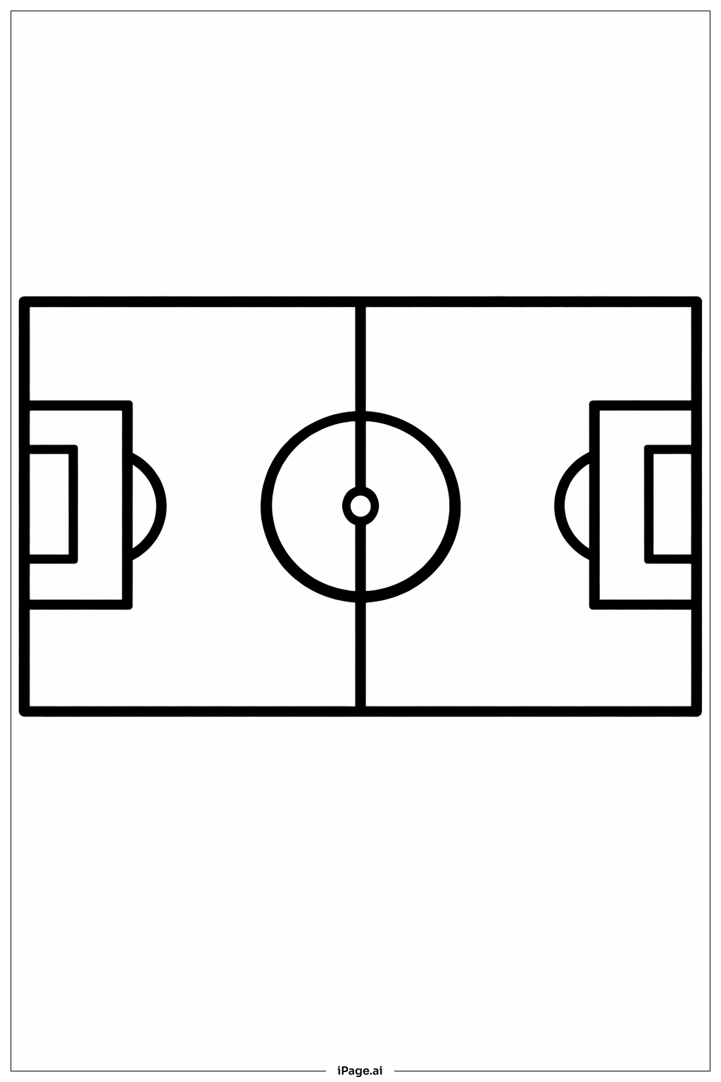  足球場圖示著色頁 