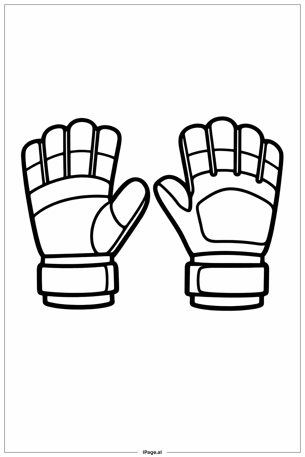  足球守門員手套著色頁 