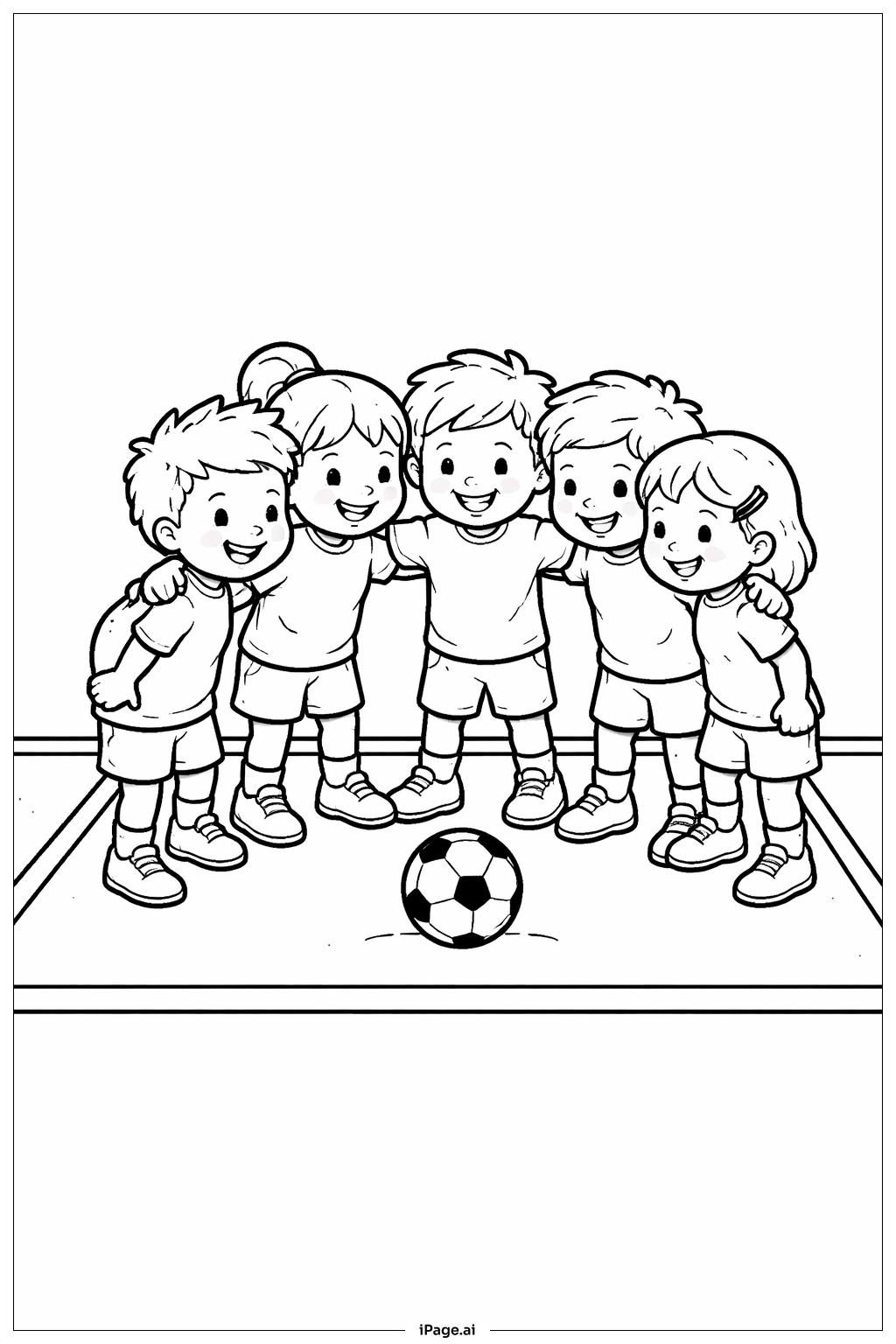  Trang tô màu Đoàn đội bóng đá 