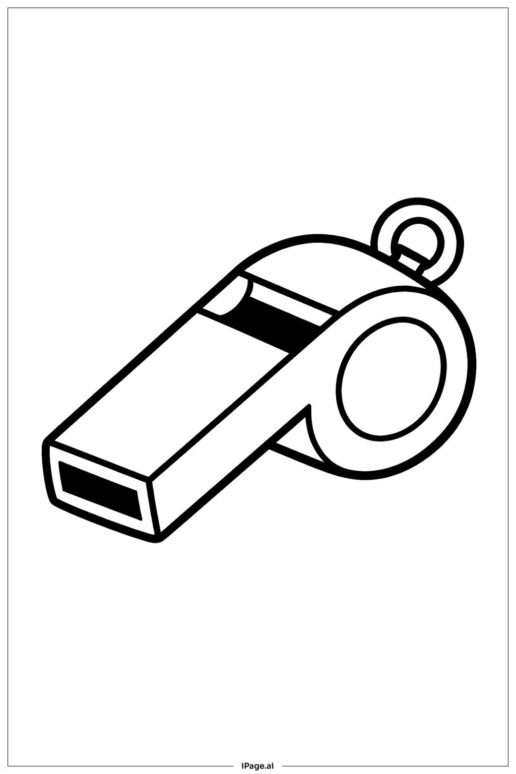  足球哨子著色頁 