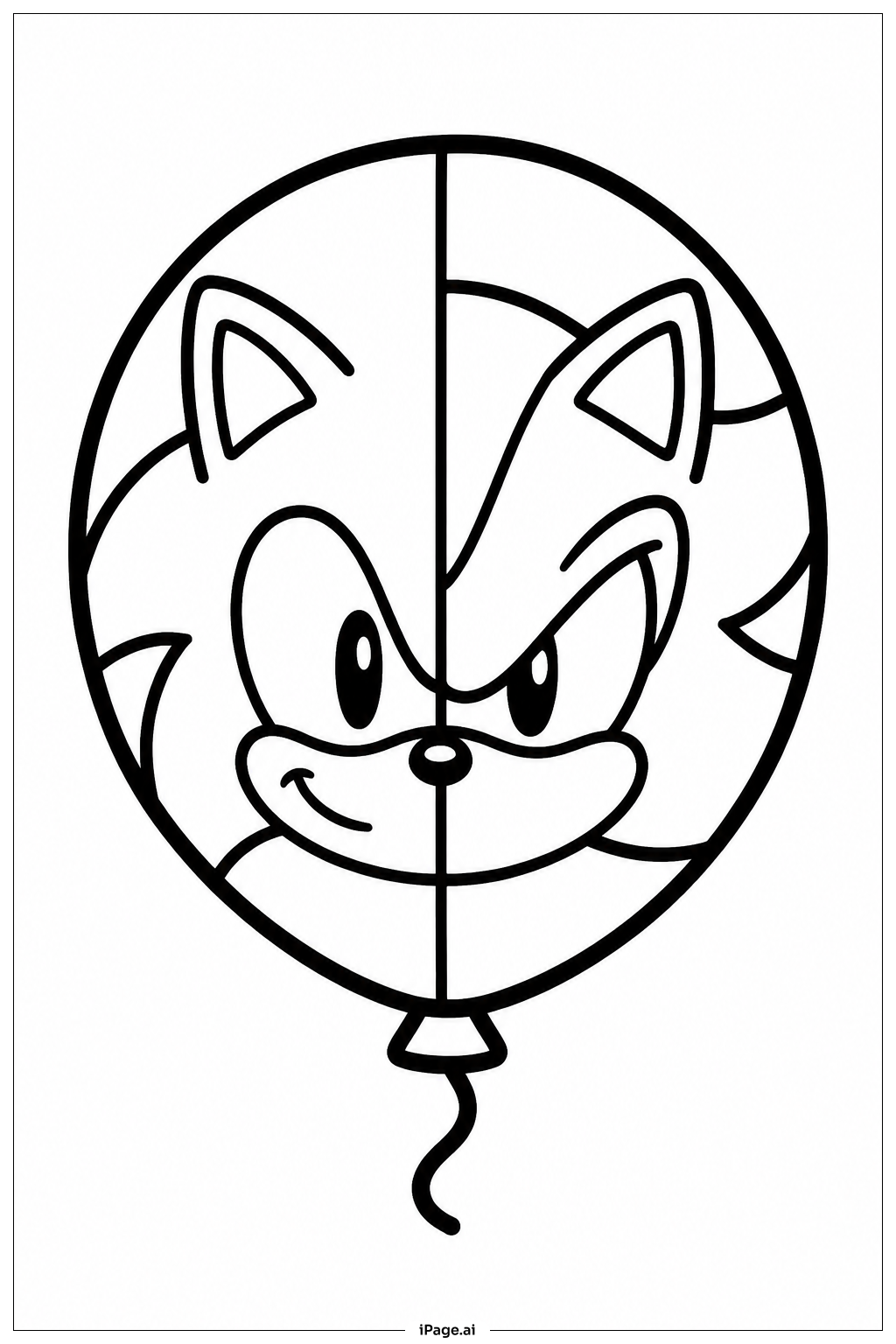 Sonic und Shadow Ballon Ausmalseite