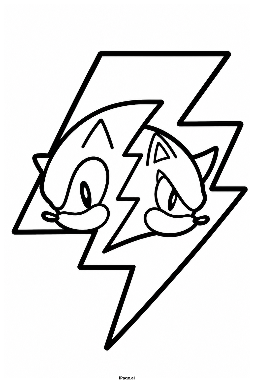 Sonic und Shadow Blitz Ausmalseite