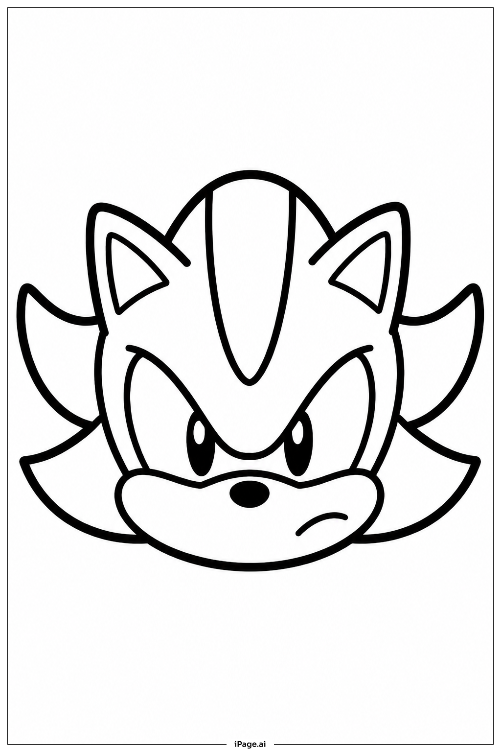Sonic und Shadow Maske Ausmalseite