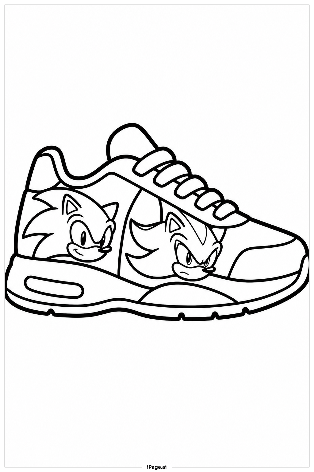 Sonics und Shadows Schuhe Ausmalseite