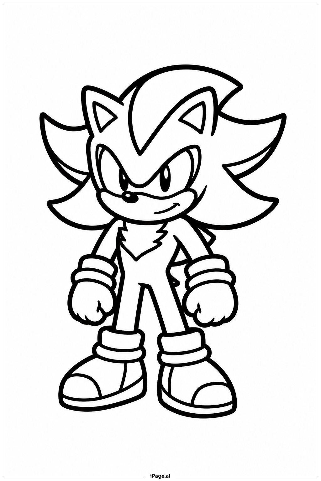 Sonic und Shadow Silhouette Ausmalseite