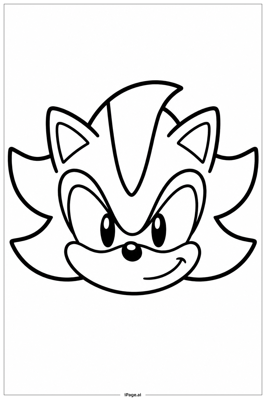 Sonic und Shadow lächeln Ausmalseite