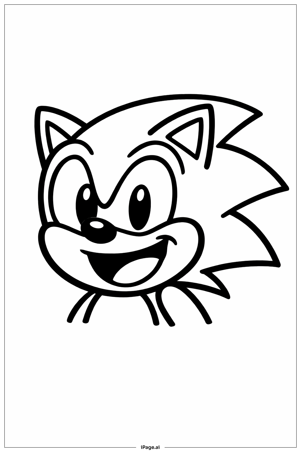 소닉 큰 미소 색칠공부 페이지