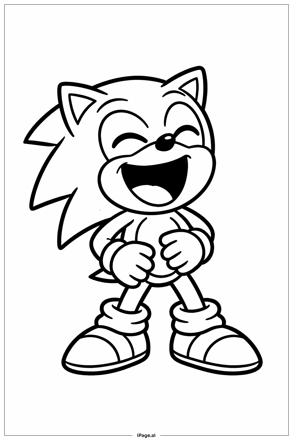 소닉 웃음 색칠공부 페이지