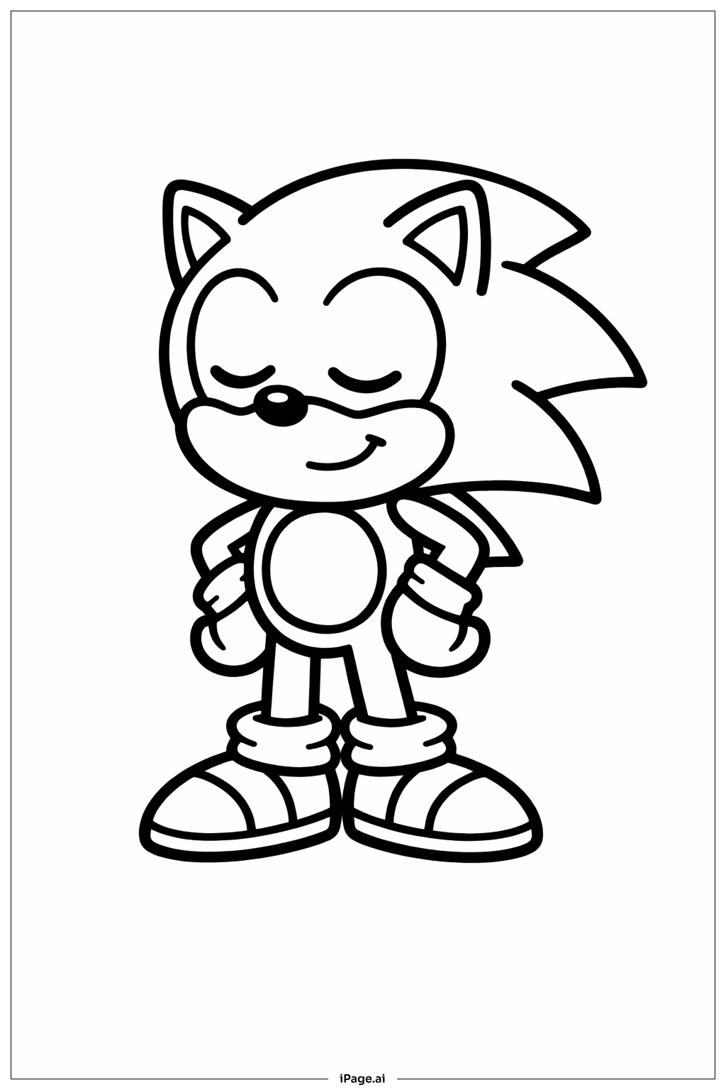 소닉 평화로운 미소 색칠공부 페이지