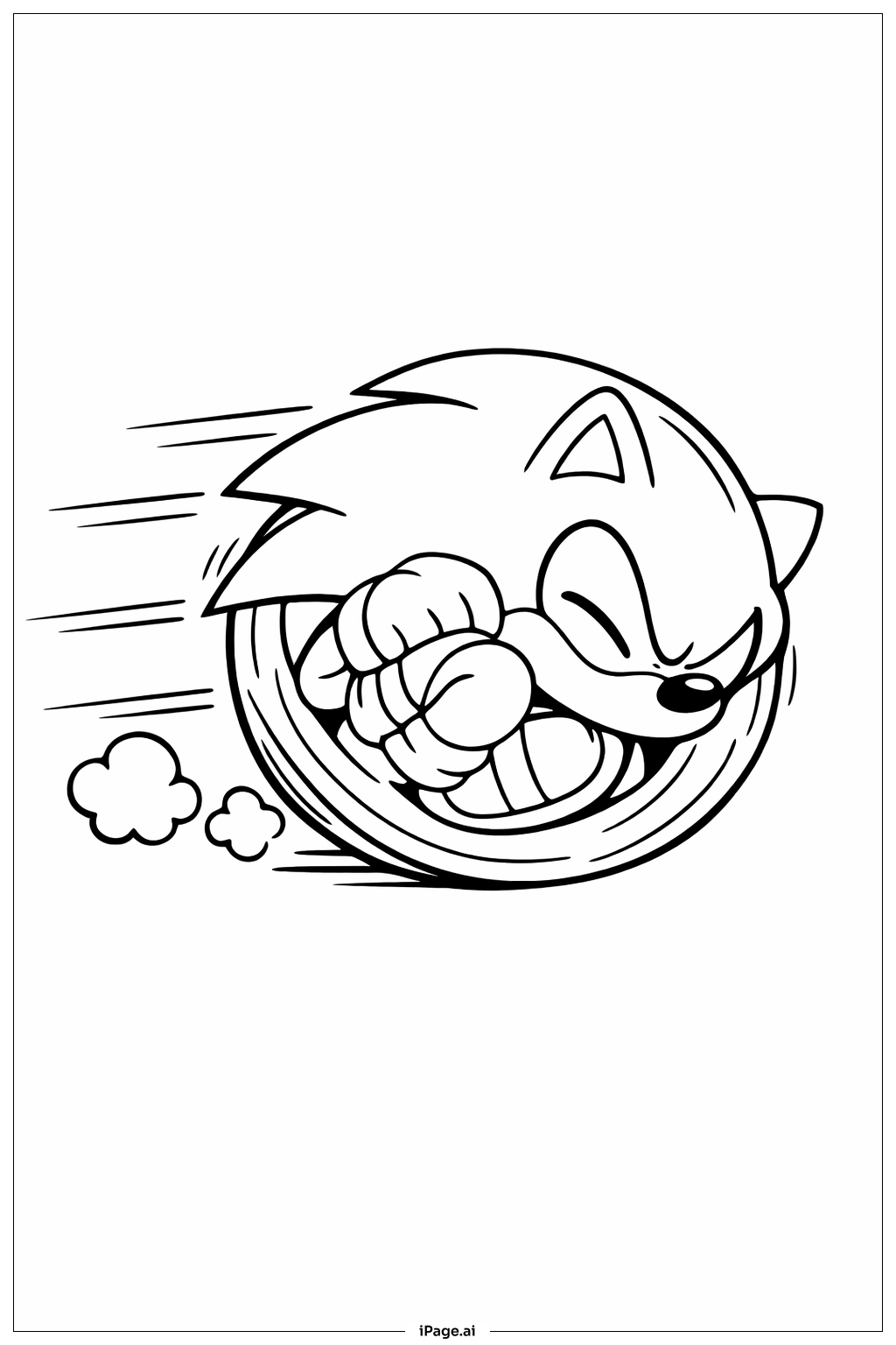 소닉 롤링 볼 색칠공부 페이지