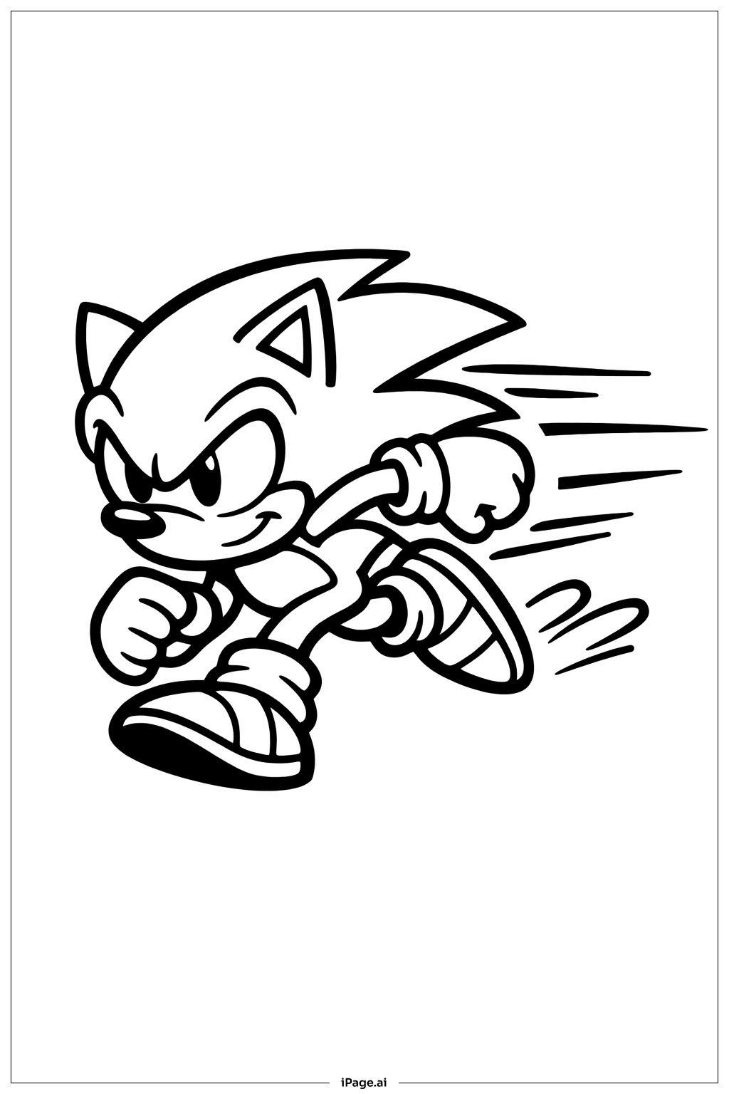 소닉 빠르게 달리기 색칠공부 페이지