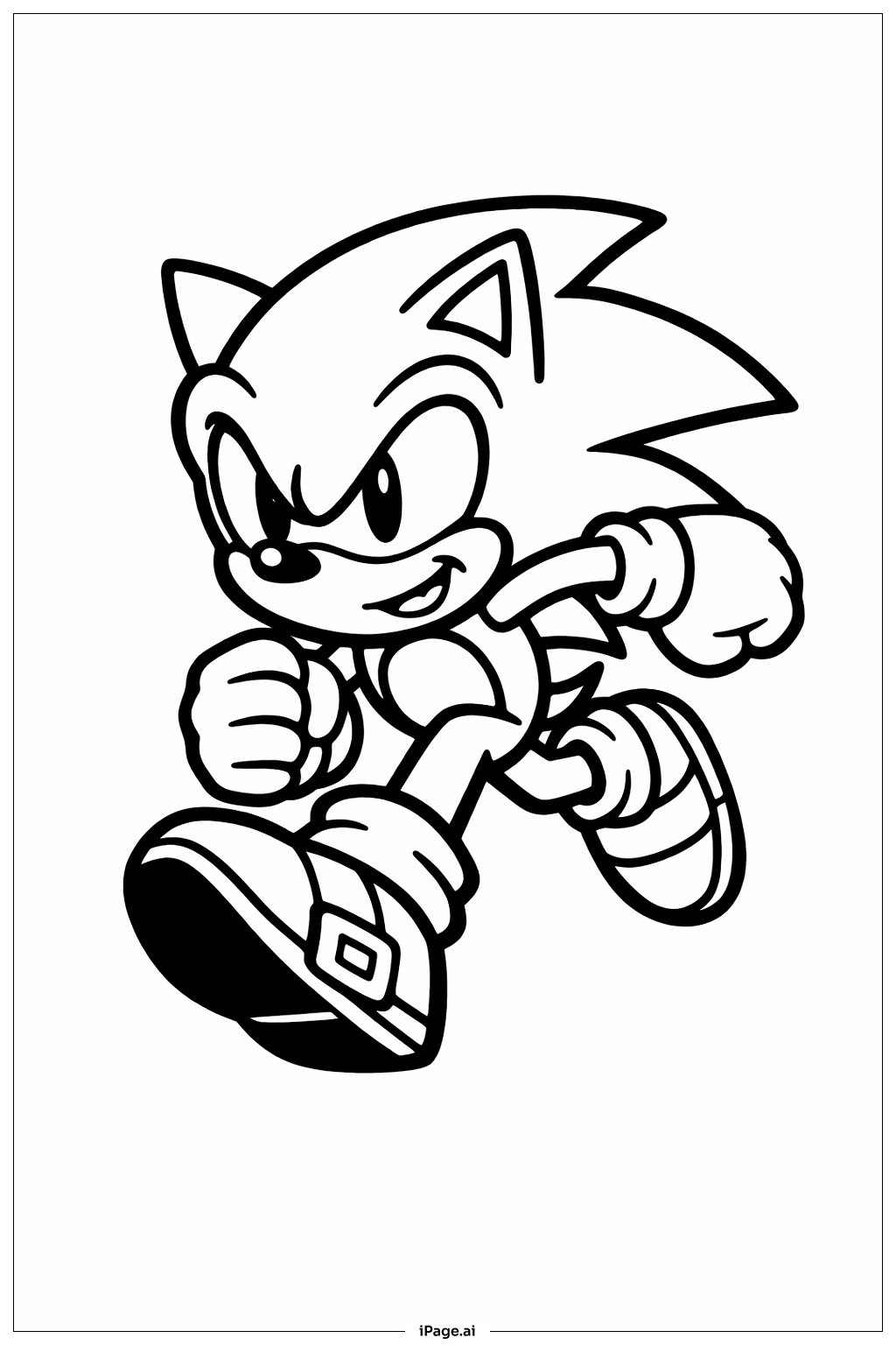 소닉 달리기 앞으로 색칠공부 페이지