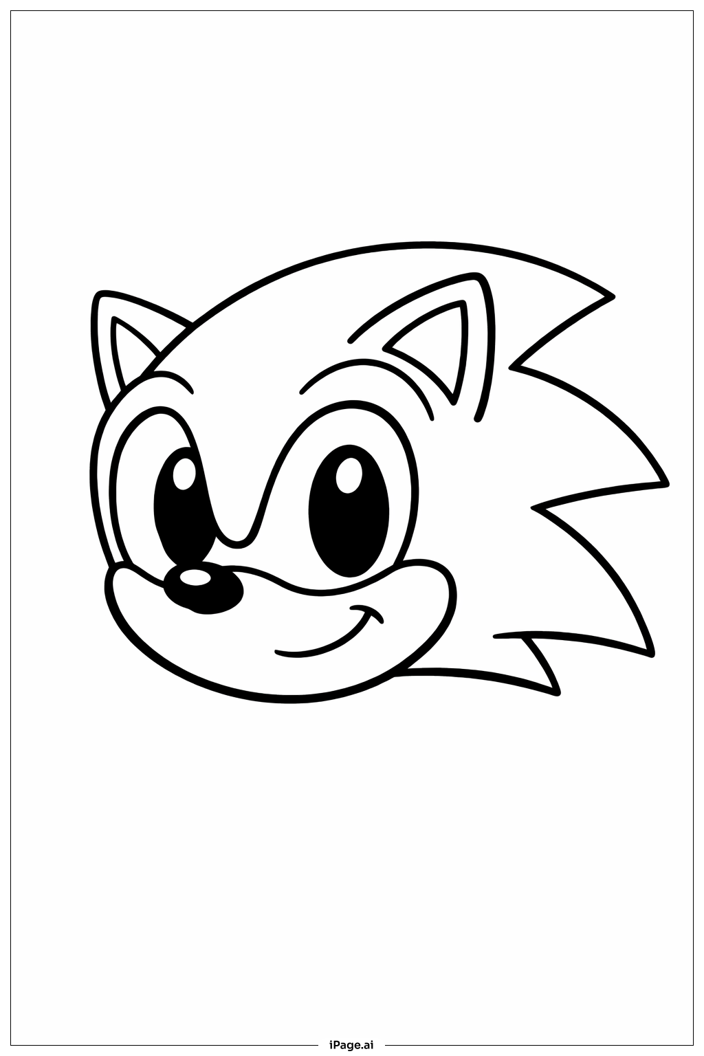 Trang tô màu Sonic The Hedgehog Big Eyes