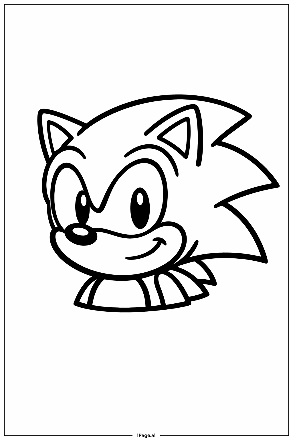 Trang tô màu Sonic The Hedgehog Cận Cảnh