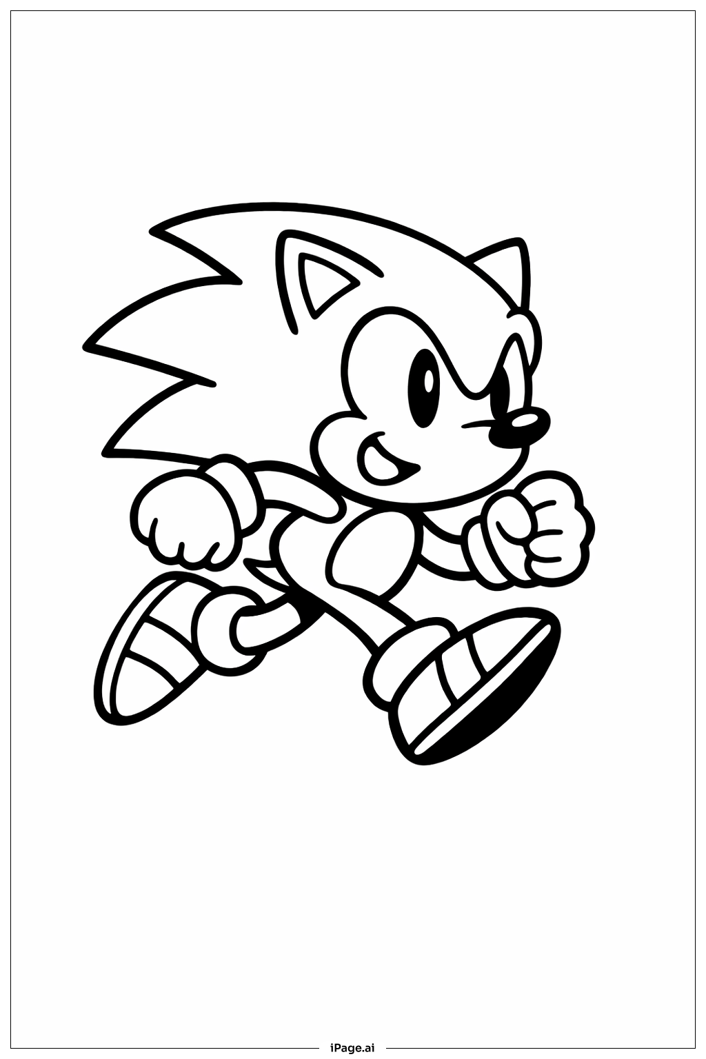 Trang tô màu Sonic Nhím Chạy Về Phải