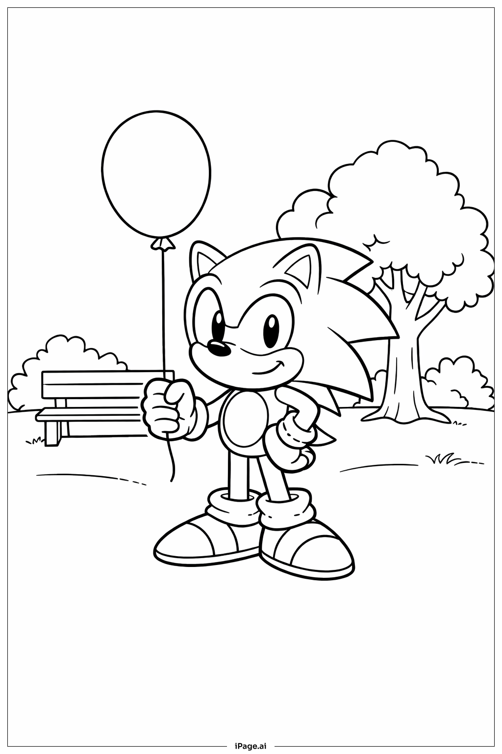 풍선과 소닉 색칠공부 페이지