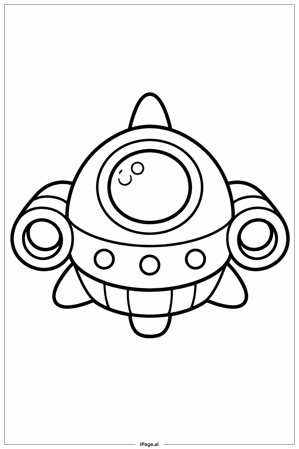  飞船正面图填色页 