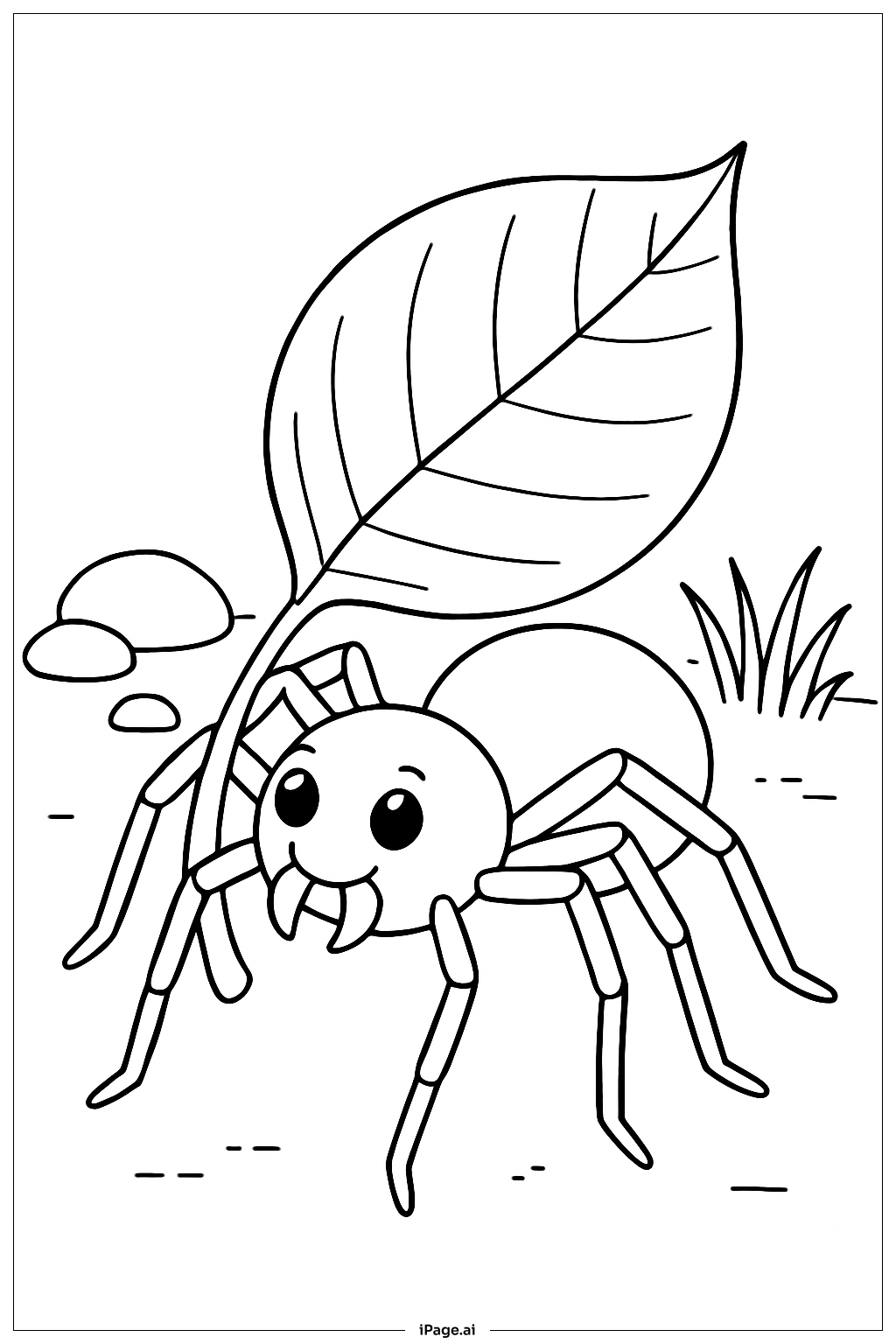  잎을 나르는 거미 색칠공부 페이지 