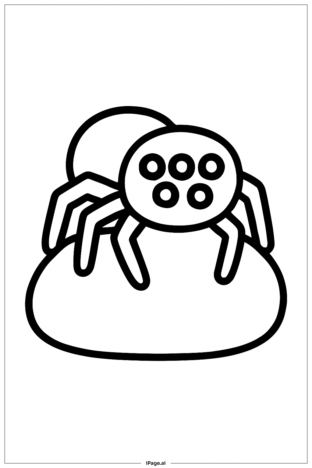  바위 위 거미 색칠공부 페이지 