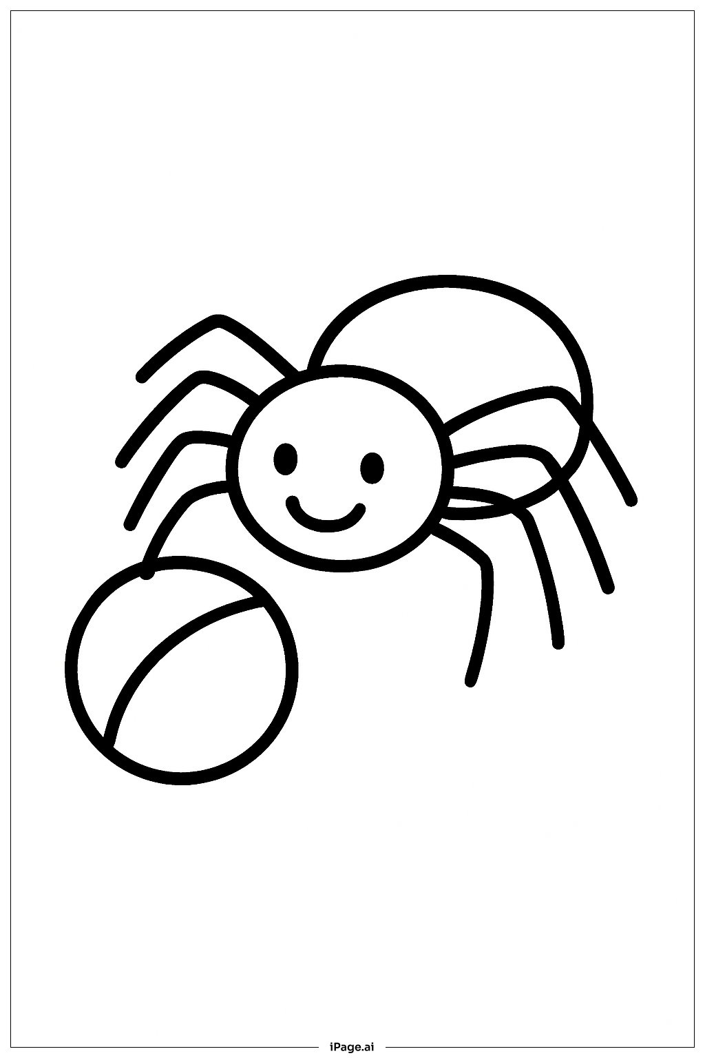  공놀이하는 거미 색칠공부 페이지 