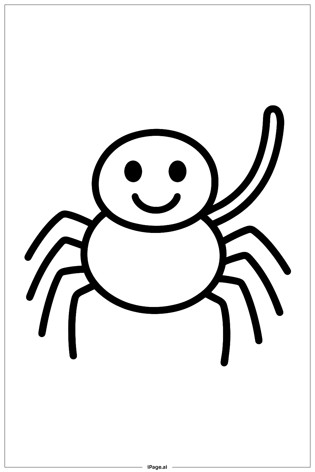  손 흔드는 거미 색칠공부 페이지 