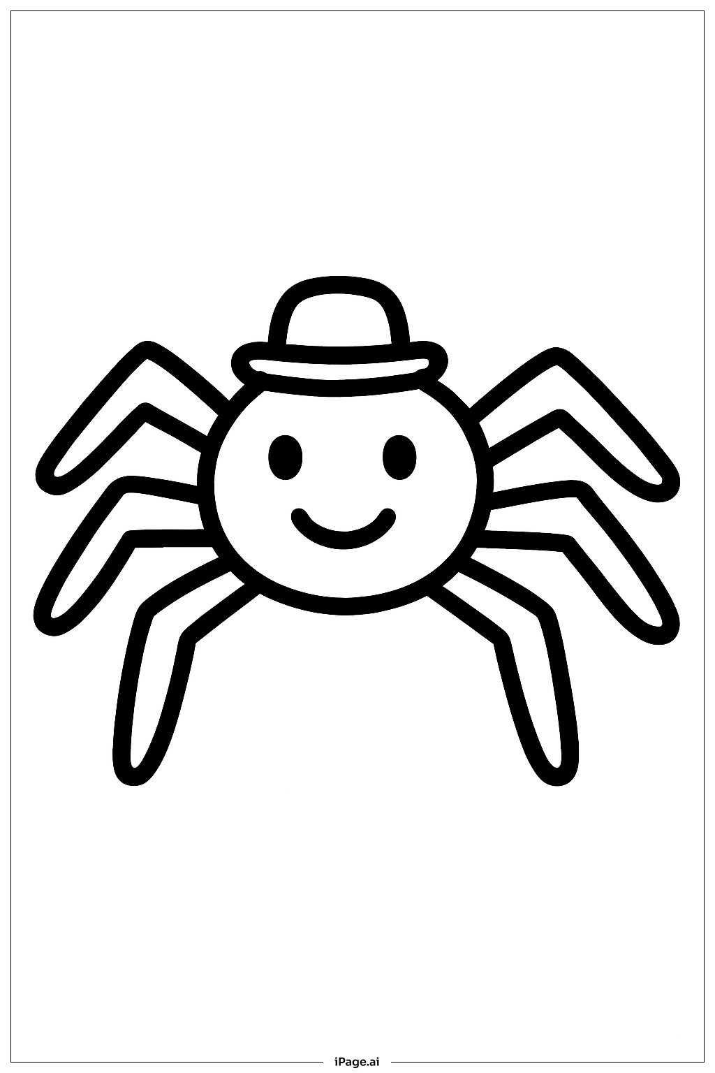  모자 쓴 거미 색칠공부 페이지 