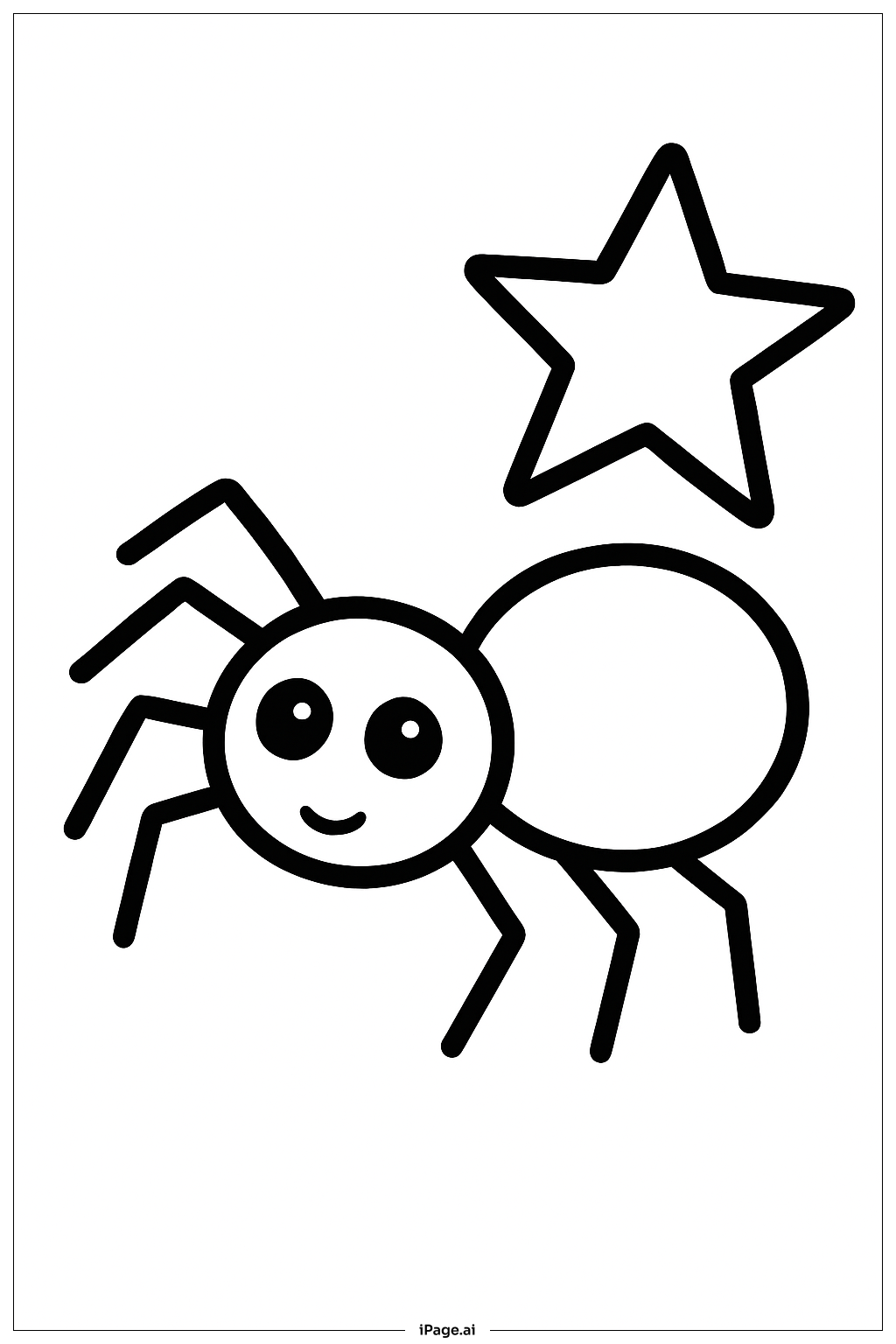  별이 있는 거미 색칠공부 페이지 