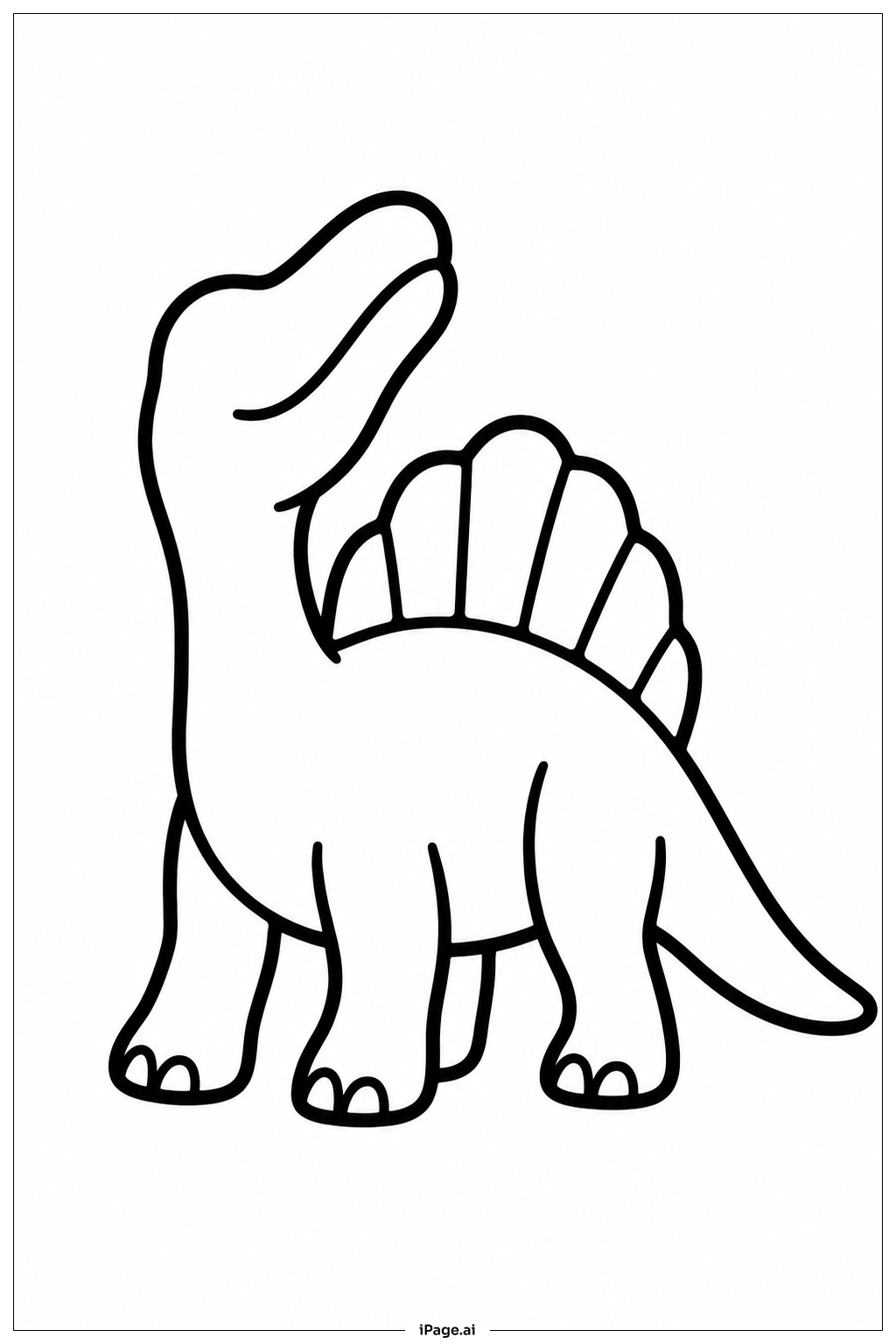 Spinosaurus Looking Up Coloring Page