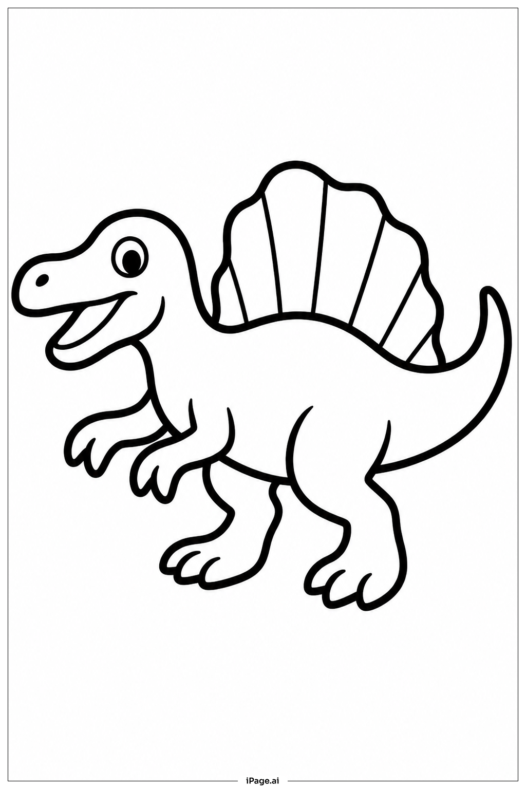 Spinosaurus Play Pose Coloring Page