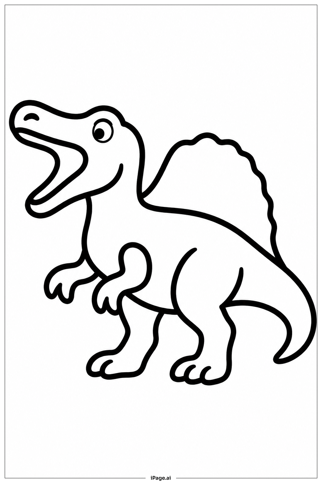 Trang tô màu Spinosaurus Gầm Thét