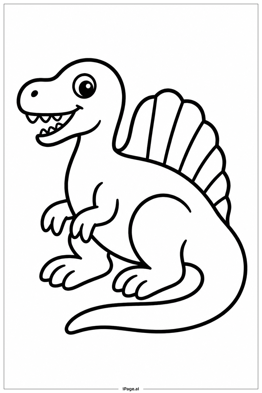 Trang tô màu Spinosaurus Ngồi