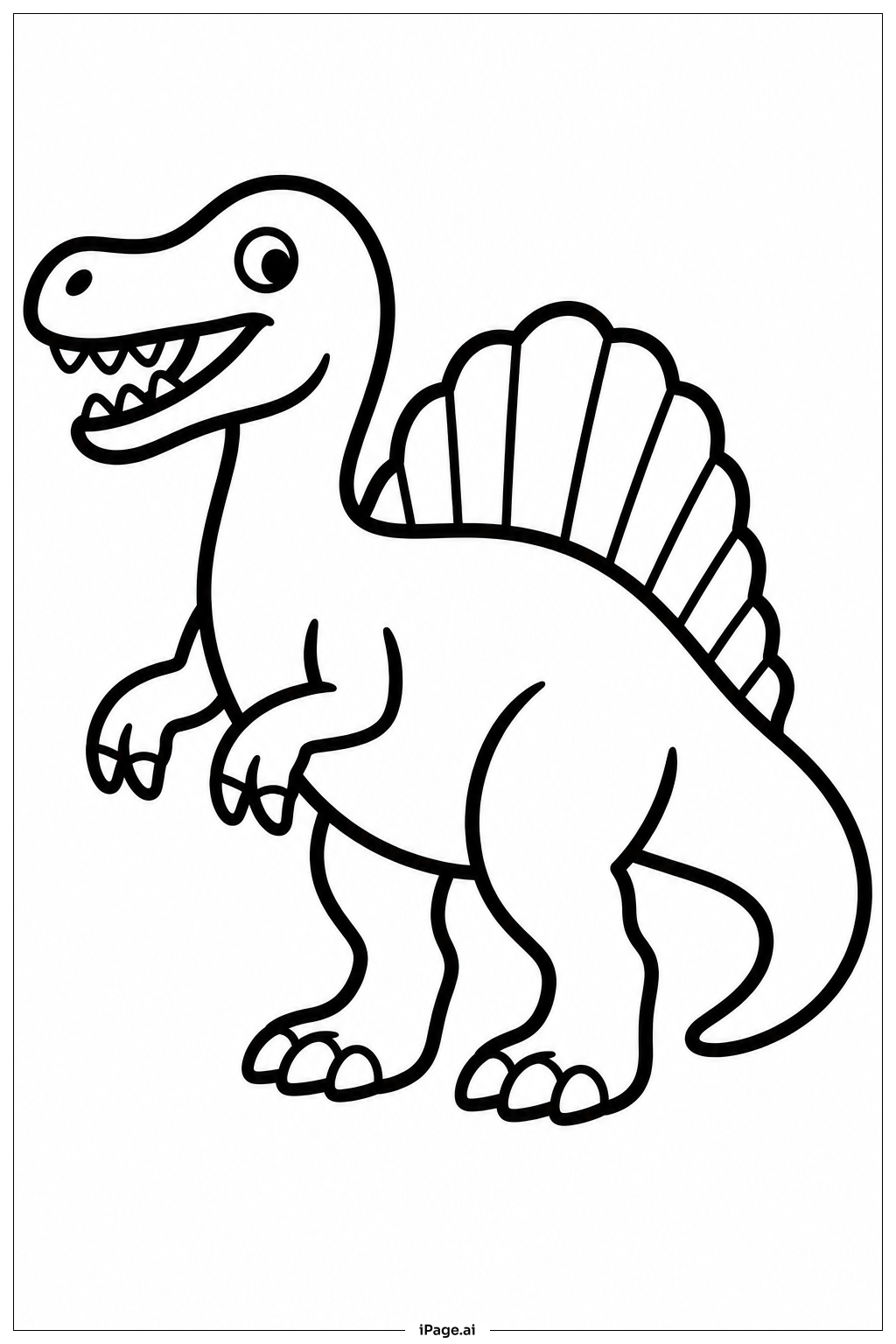 Trang tô màu Spinosaurus Đứng