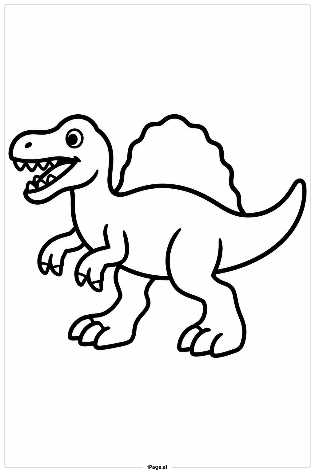 Trang tô màu Spinosaurus đi bộ