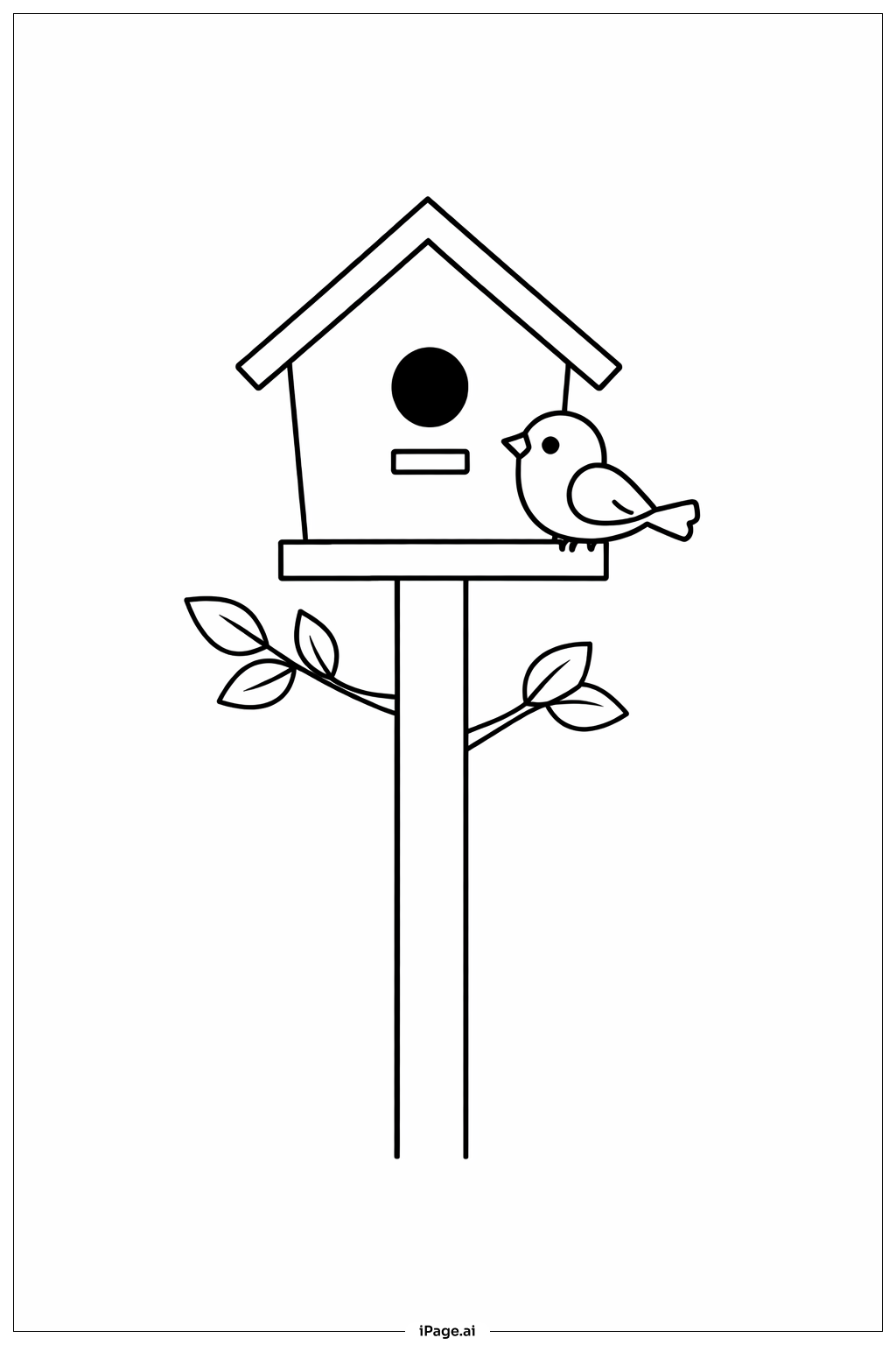 봄 기둥 위 새집