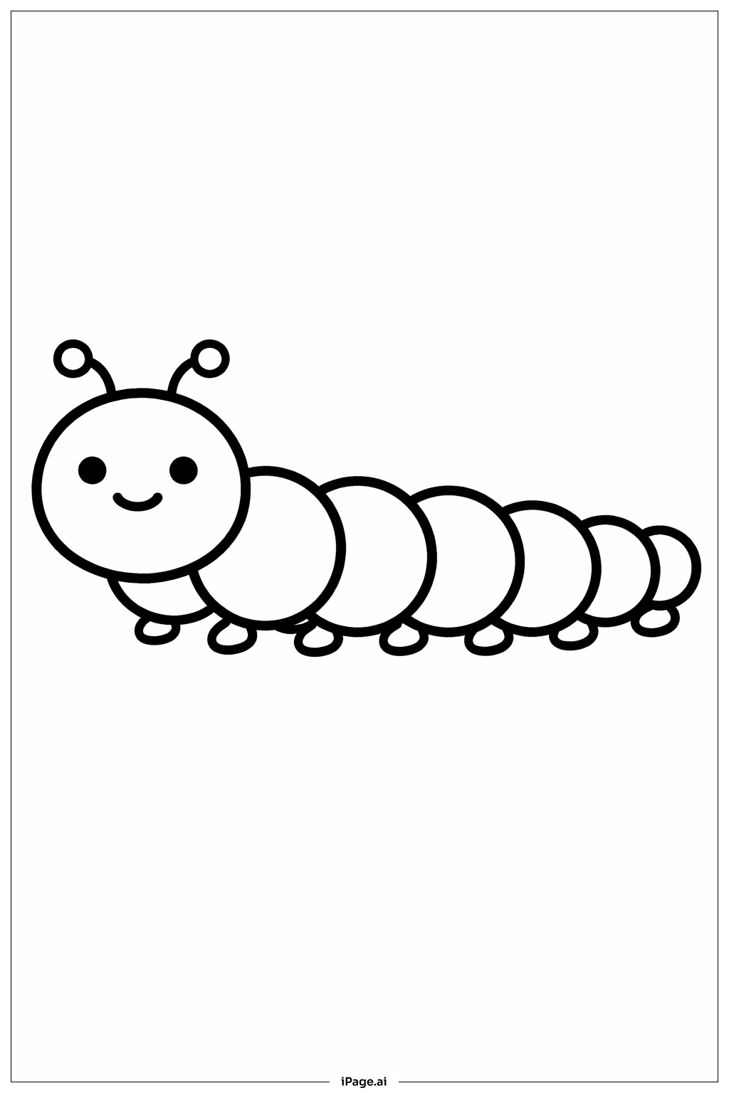  봄 행복 애벌레 색칠공부 페이지 