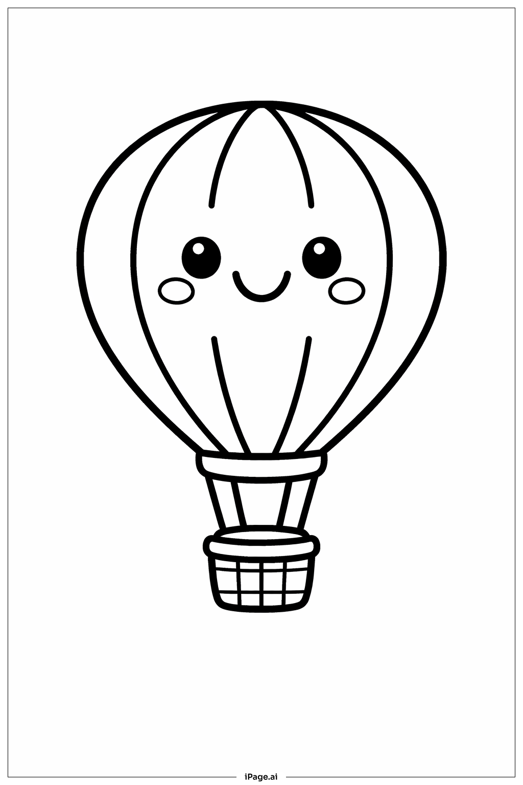  봄 열기구 색칠공부 페이지 