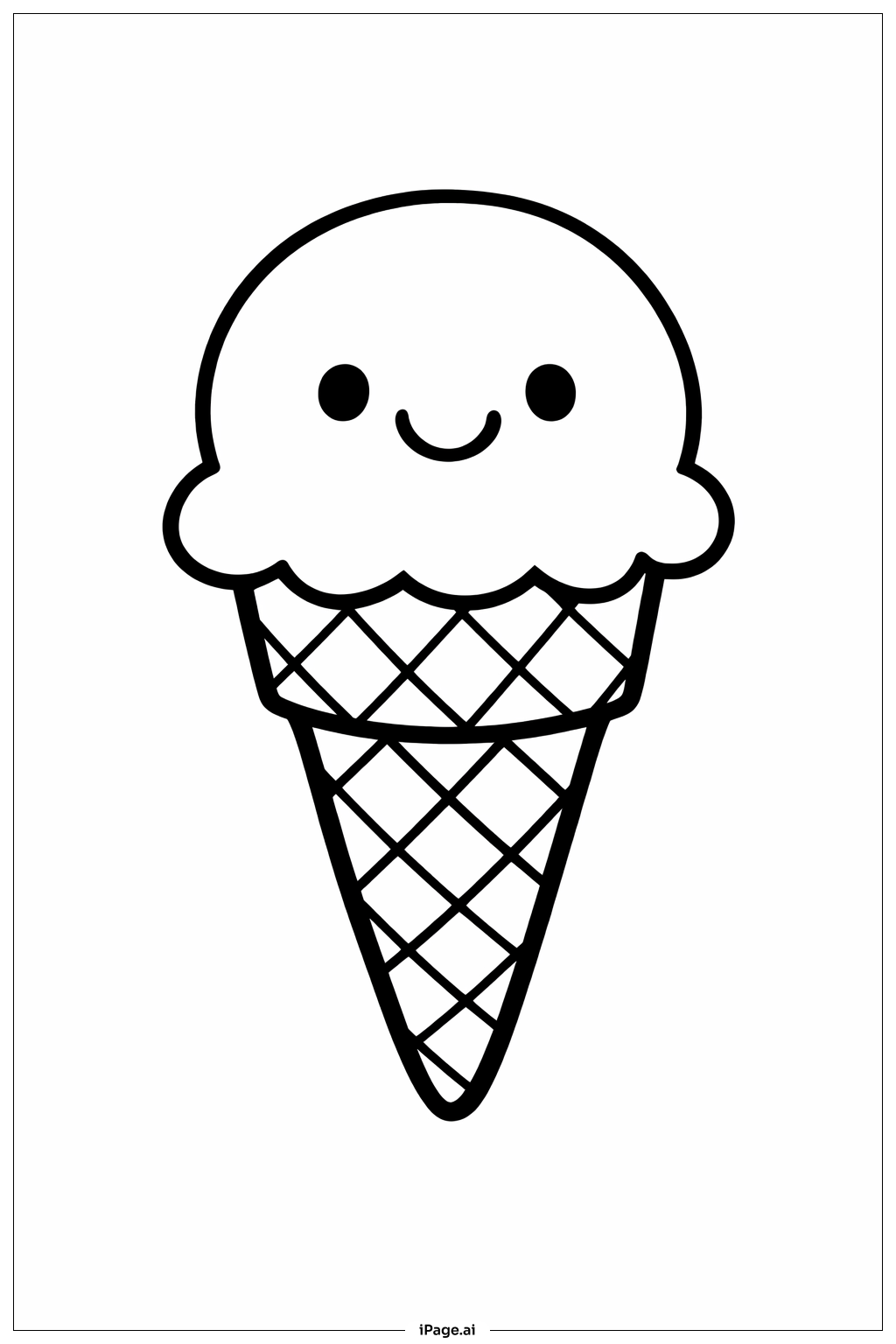  봄 아이스크림 콘 색칠공부 페이지 