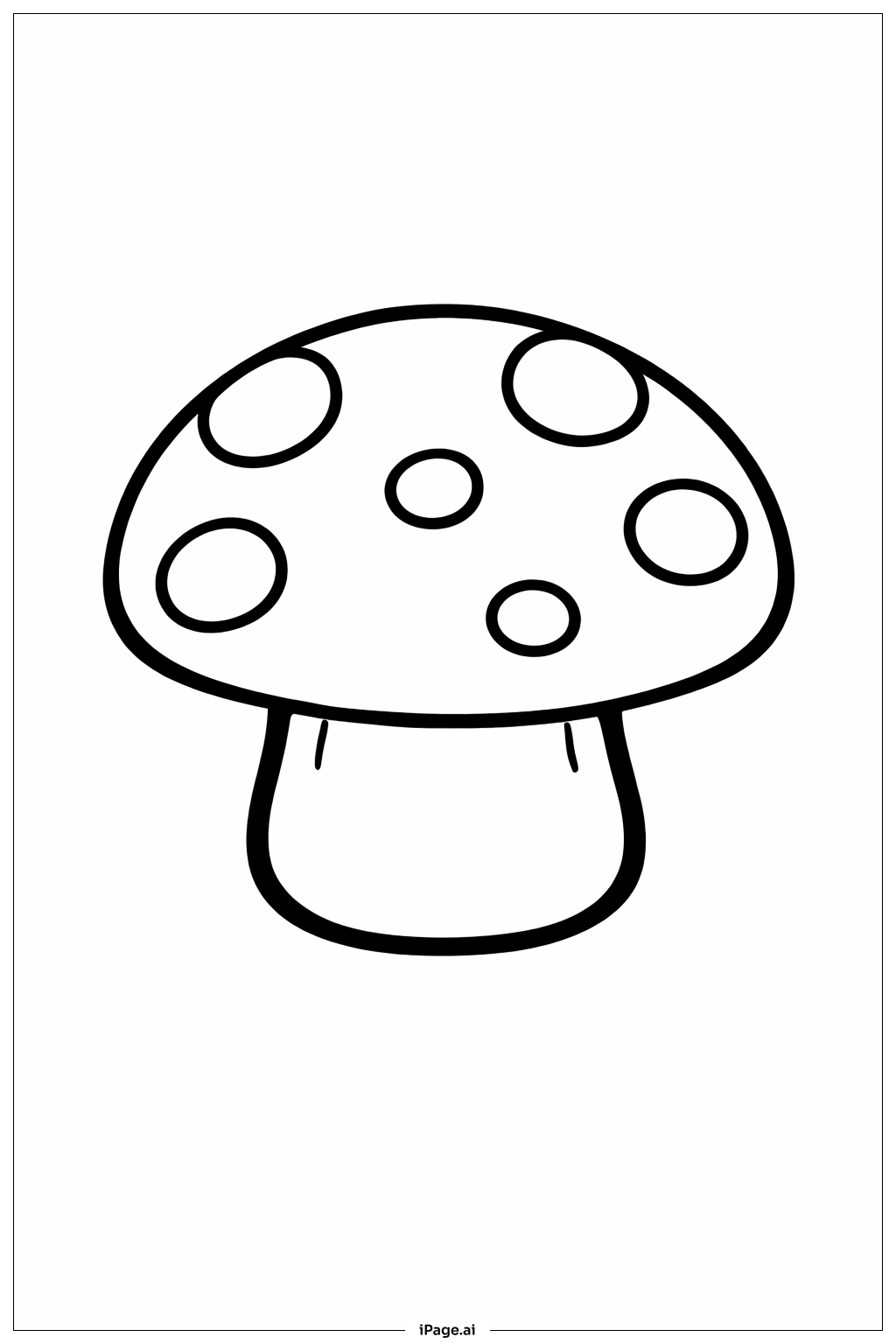  반점이 있는 봄 버섯 색칠공부 페이지 