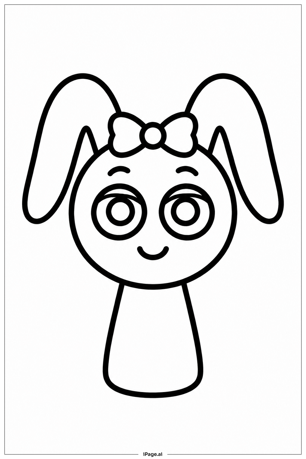  スプランキーバニーフレンドの塗り絵ページ 