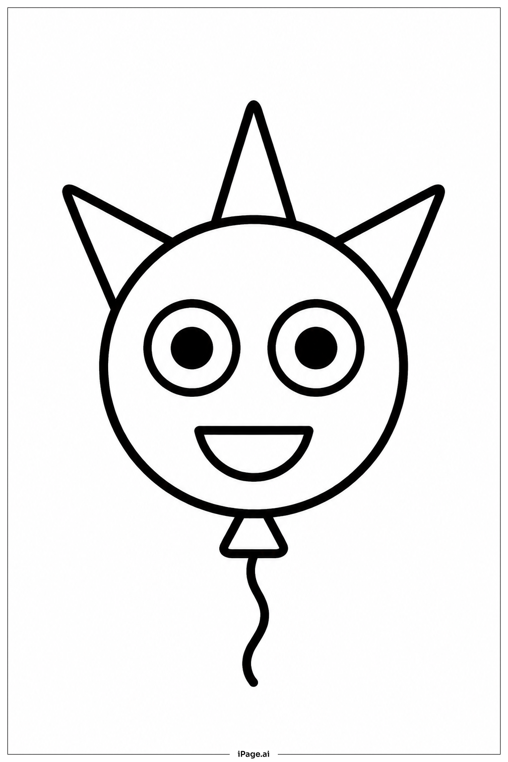  Sprunkiスマイリングバルーンの塗り絵ページ 