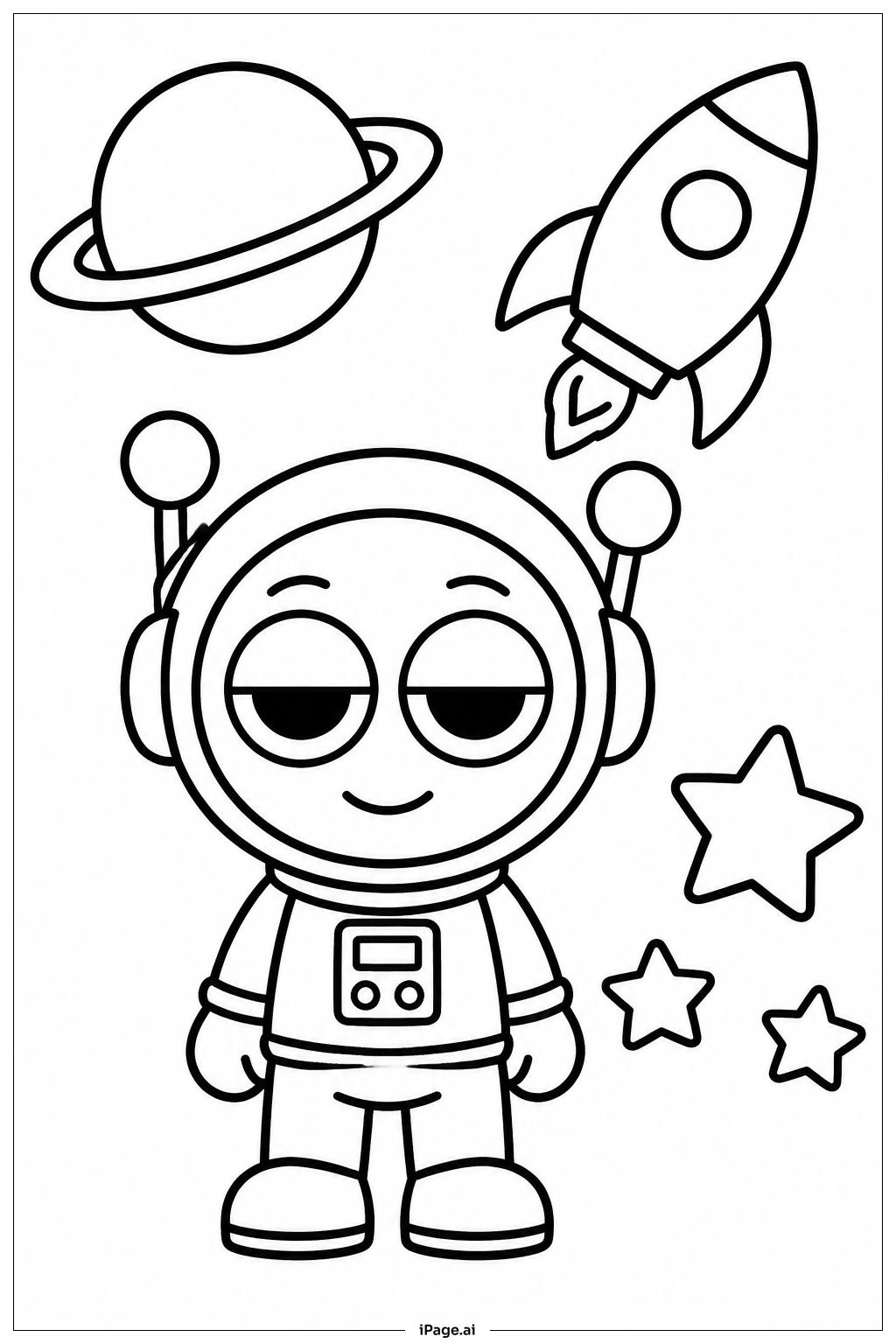  Sprunkiスペースアドベンチャーの塗り絵ページ 