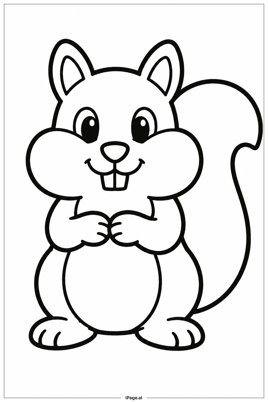 Squirrel Cheek Pouches Coloring Page