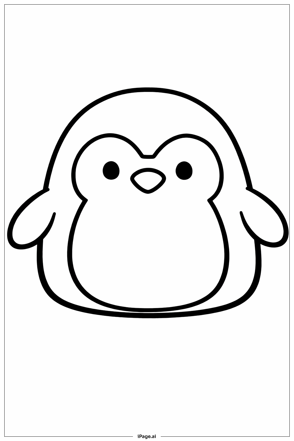 Squishmallow Cozy Penguin Coloring Page
