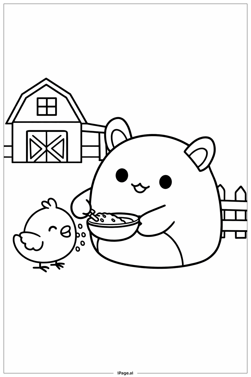 Squishmallow Farm Visit Coloring Page
