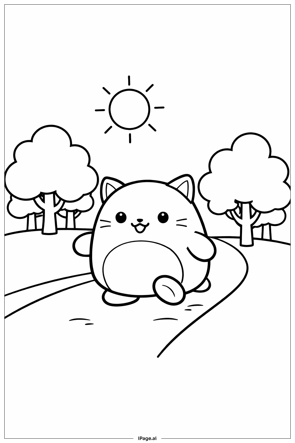 Squishmallow Forest Walk Coloring Page