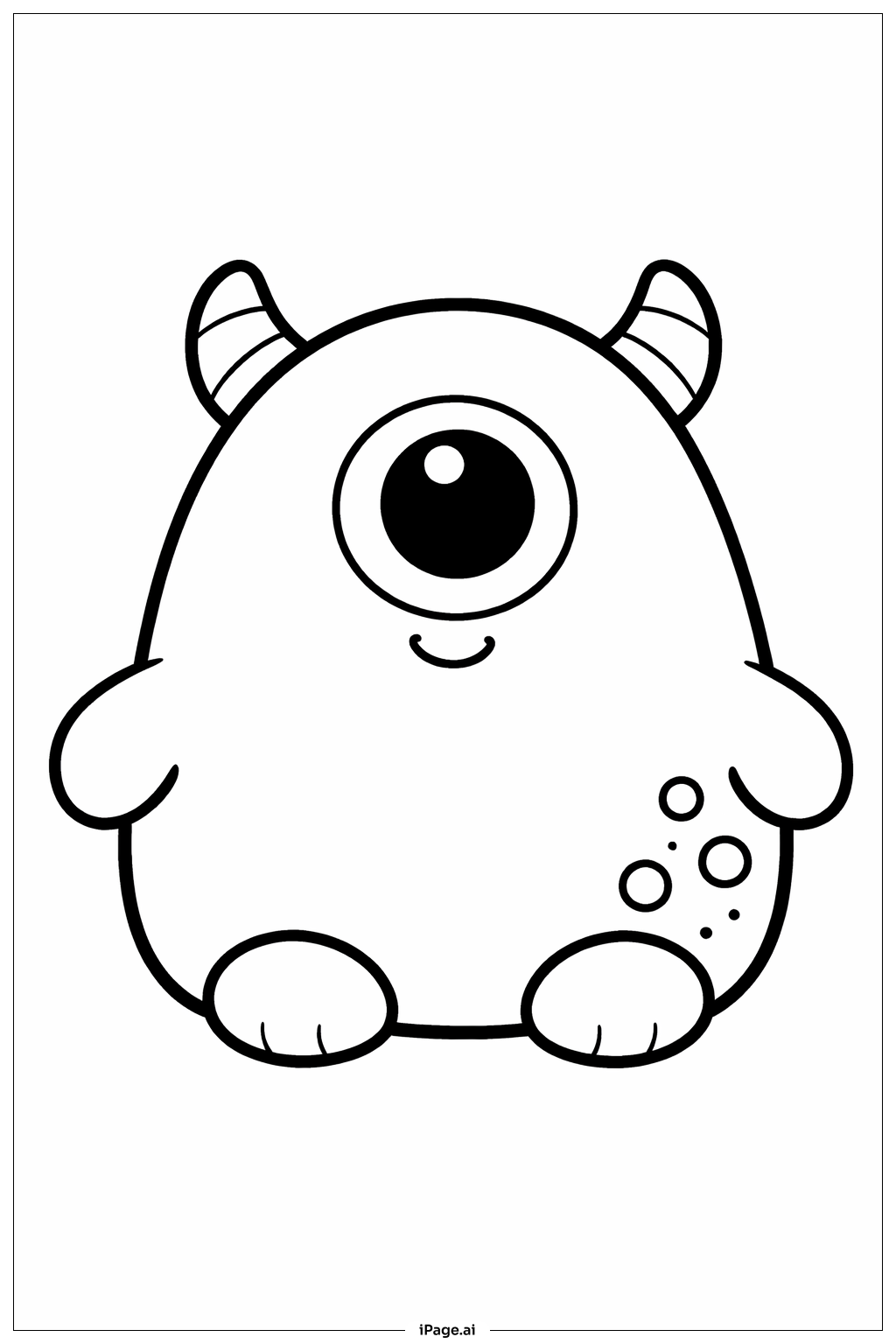 Squishmallow Friendly Monster Coloring Page