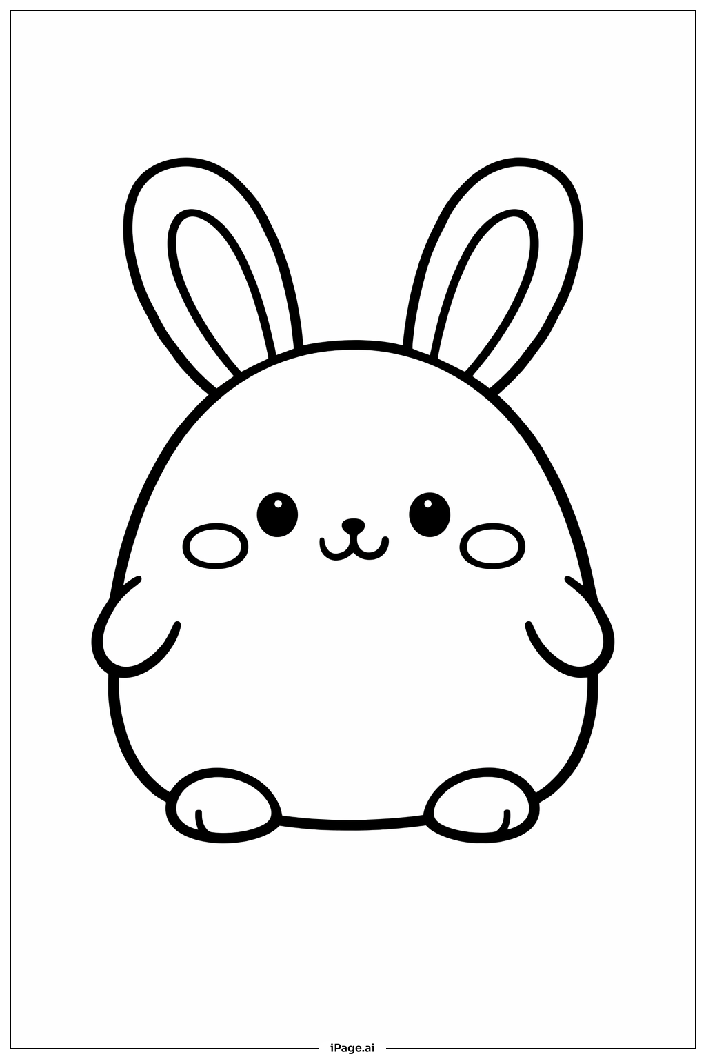 Squishmallow Happy Bunny Coloring Page