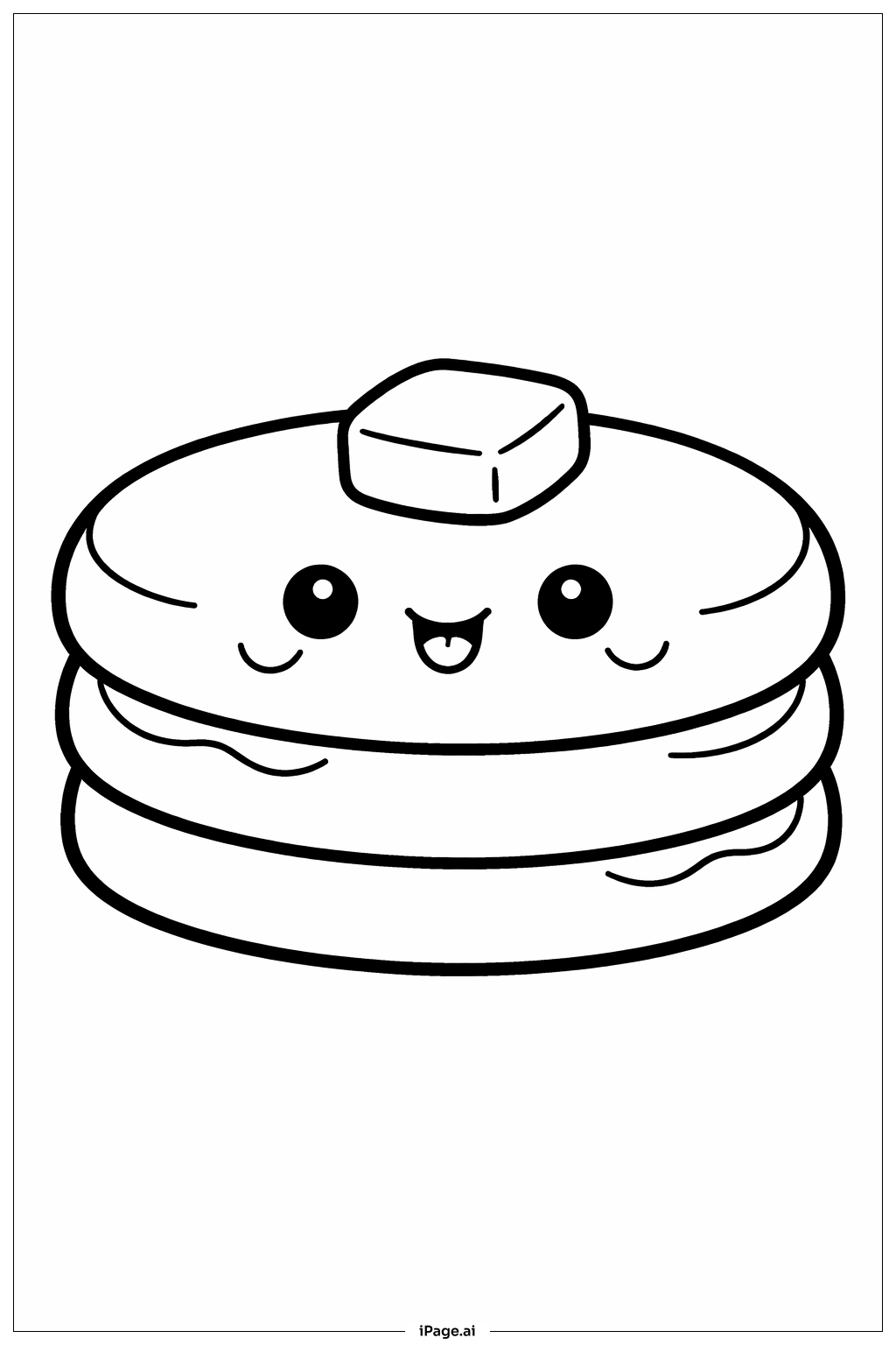 Squishmallow Happy Pancake Coloring Page