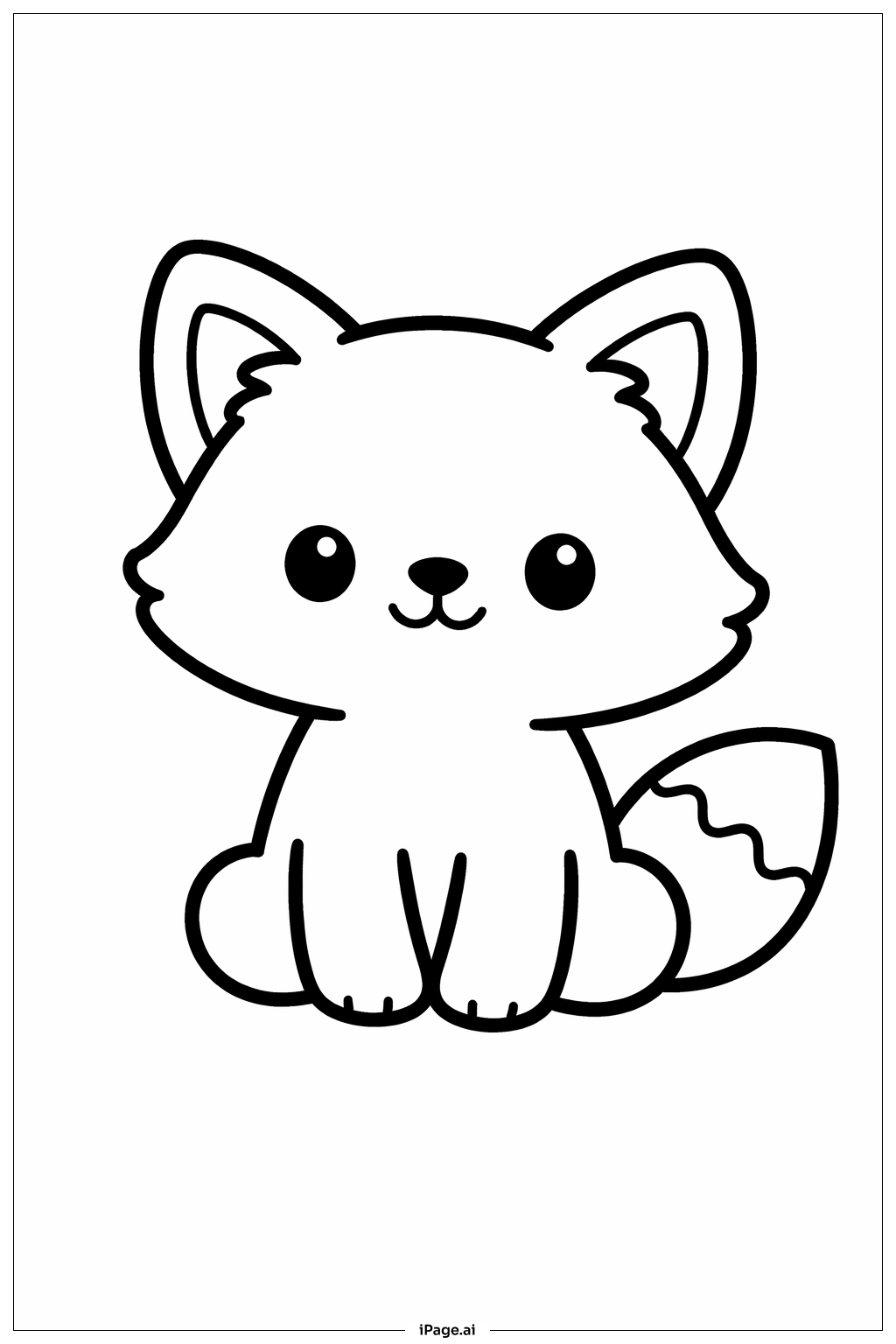 Squishmallow Little Fox Coloring Page